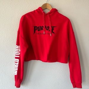 justin bieber cropped sweatshirt